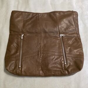 One Of A Kind Hand Crafted Leather Clutch Purse‎ Made From Jacket Super Soft